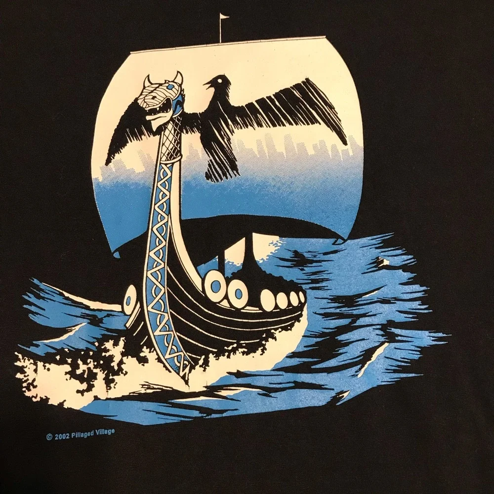 Viking World Tour, 793–1066. 2002 XL T-shirt made by the Pillaged Village - Picture 3 of 4
